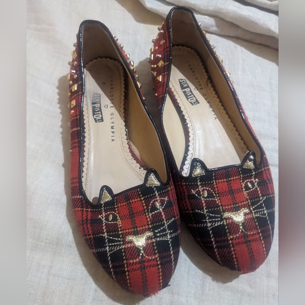 *rare* Charlotte Olympia/Sex Pistols Collab Kitty flats